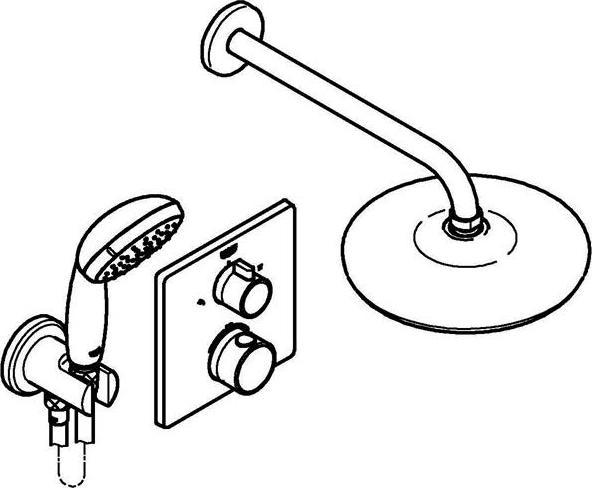 Immagine prodotto Grohe Sistema doccia Grohtherm UP con Tempesta 210