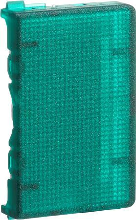 Produktbild LK Opus® 66 LED halv lampe for lampefolder, 0,5 modul 12/24V grøn.