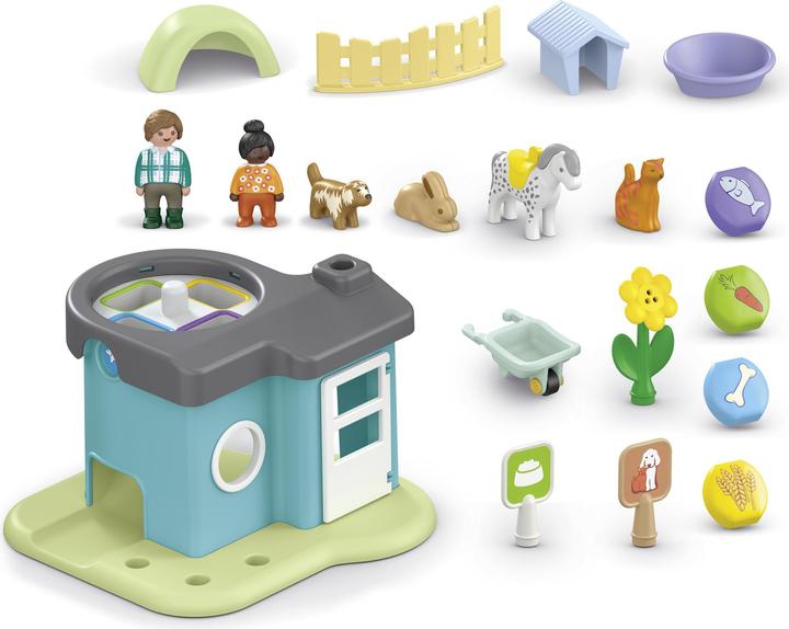 Immagine prodotto Playmobil Pensione per animali con distributore di cibo (71690, Playmobil 1.2.3)