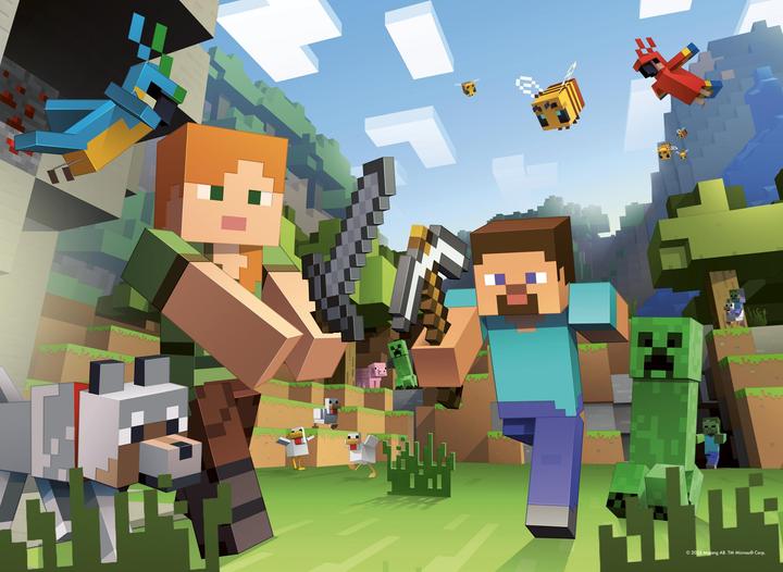 Actual product image Ravensburger Minecraft puzzle 4x100pzs (100 pieces)