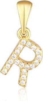 Produktbild JVD Gold-plated pendant with zircons letter "R" SVLP0948XH2BIGR