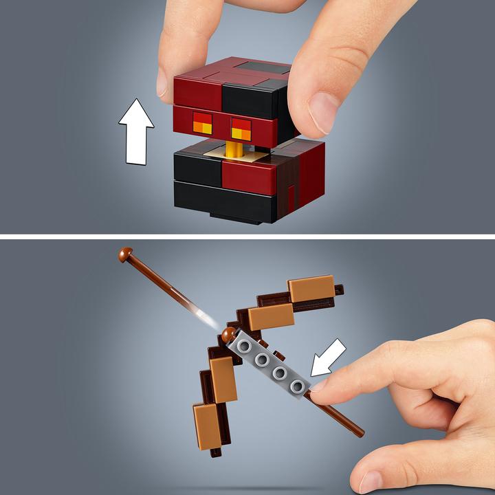 Produktbild LEGO Skelett mit Magmawürfel (21150, LEGO Minecraft)