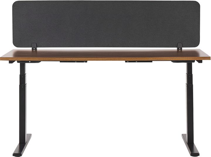 Image du produit Beliani Cloison de bureau gris foncé 130 x 40 cm WALLY (130 x 40 cm)