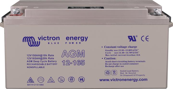 Actual product image Victron Energy AGM Deep Cycle Battery 12V/165Ah (12 V, 165 Ah)