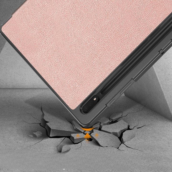 Actual product image Cover-Discount Galaxy Tab S9 Ultra - Tri-fold Smart Case rose gold (Galaxy Tab S9 Ultra)