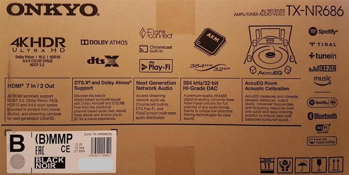 Produktbild Onkyo Tx-Nr686 (7.2 Kanal, MW, FM)
