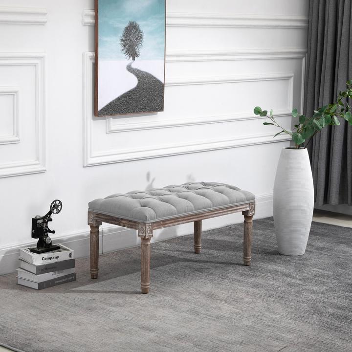 Image du produit Homcom Banc rembourré de style vintage (81 cm)