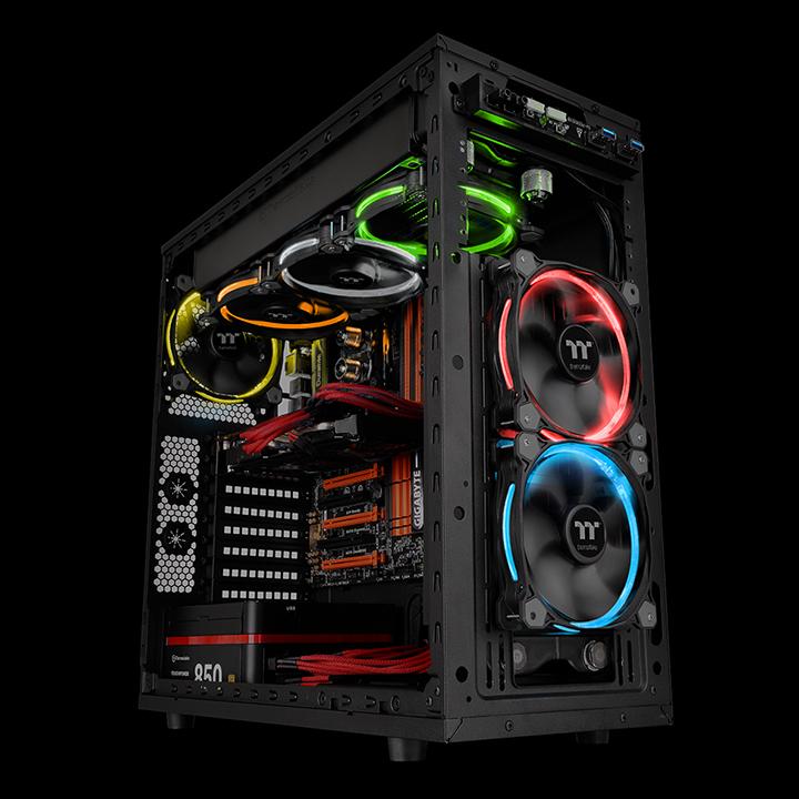 Actual product image Thermaltake Riing 14 RGB LED Fan TT Premium Edition - Set of 3 (140 mm, 3 x)