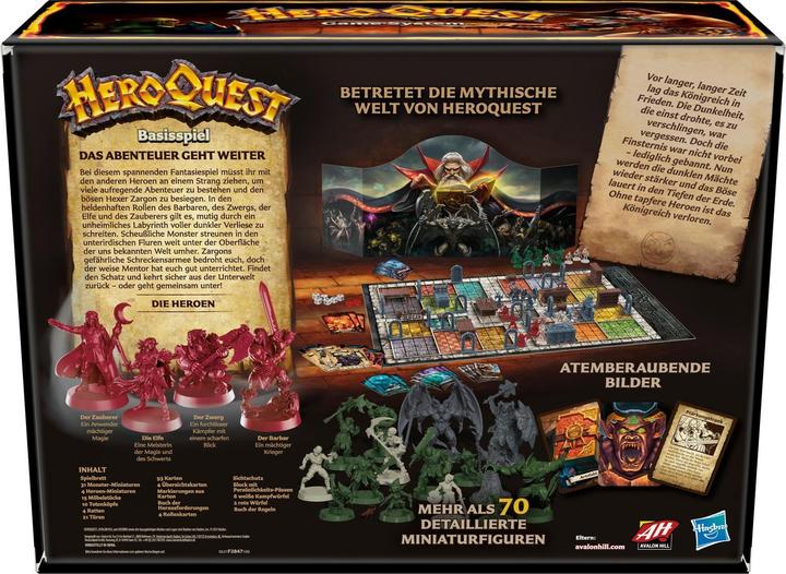 Actual product image Hasbro Gaming HASD0048 - HeroQuest - Brettspiel, für 2-5 Spieler, ab 14 Jahren (DE-Ausgabe) (German)