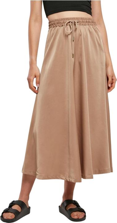 Urban Classics midirock aus satin, damen (XS)