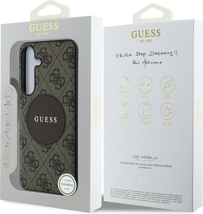 Produktbild Guess Etui 4G Round Patch Classic Logo MagSafe do Samsung Galaxy S25 Plus brÄ zowy (Samsung Galaxy S25+)