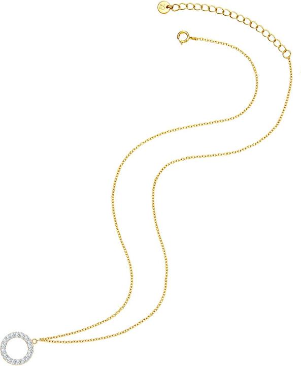Image du produit Glanzstücke München Femme lettre O argent sterling zirconium or jaune 45,0 cm chaîne de base + 5,0 cm extension - 32102 (Argent Sterling, 40 - 45 cm)