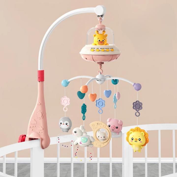 Produktbild Activity Board Musikalische Baby Krippe Mobile mit Lichtern Musik Projektion für Kleinkinder Fernbedienung Krippe