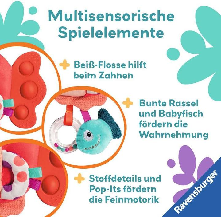 Immagine prodotto Ravensburger 4871 play+ Pop-it Piranha (rosso), peluche con tanti effetti di gioco, giocattolo per bambini