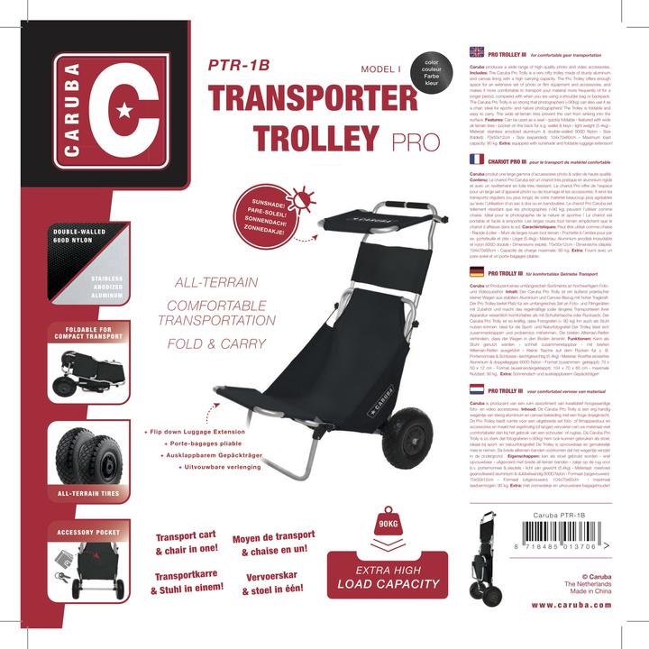 Actual product image Caruba Pro Trolley I Black (Camera shoulder bag, 1.50 l)
