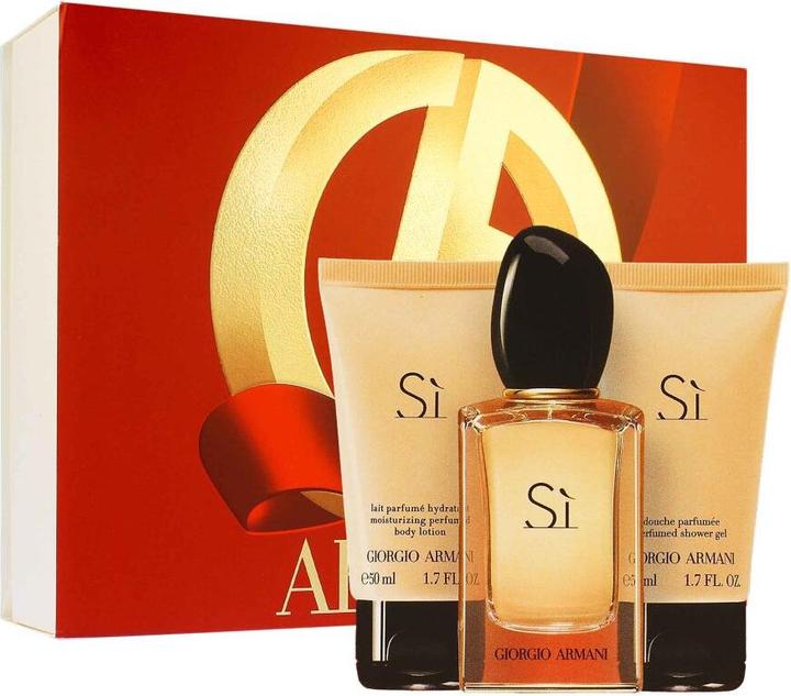 Image du produit Giorgio Armani Sì Set Eau de Parfum 50ml + Gel Douche 50ml + Lait Corporel 50ml (Eau de parfum, 150 ml)