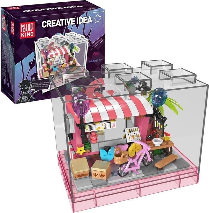 Produktbild Mould King Gourmetladen mit Displaybox und Beleuchtung