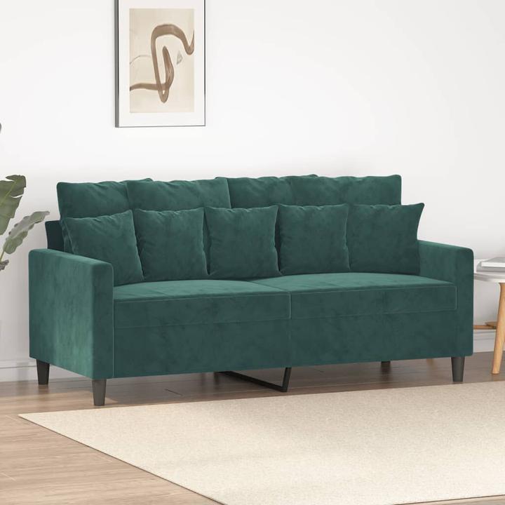 Immagine prodotto VidaXL Divano a 2 posti verde scuro 140 cm in velluto, colore (2 posti)