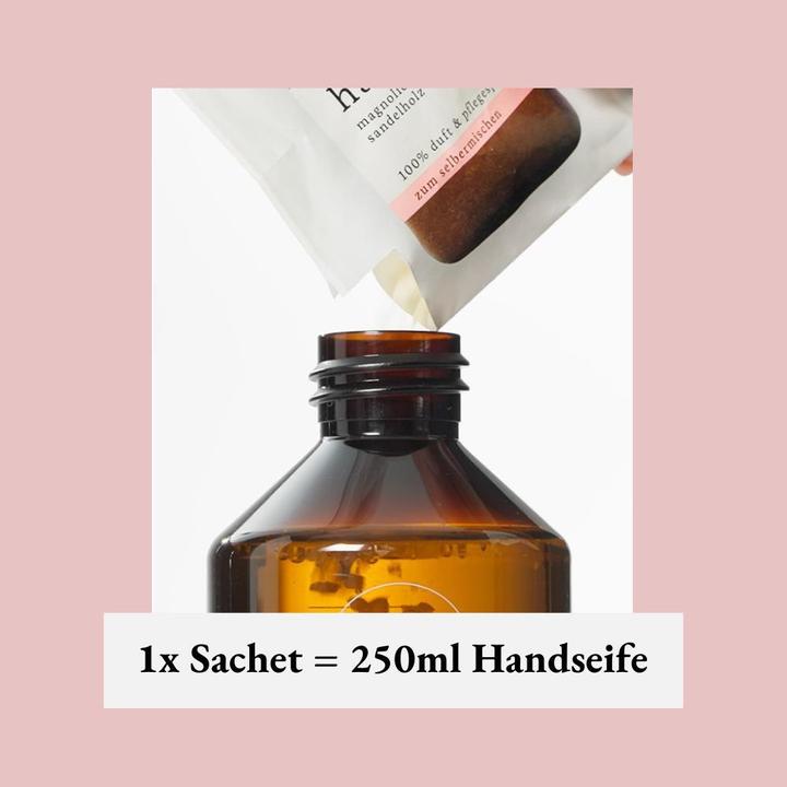 Produktbild we:care2 Kennenlern-Set, Handseife-Granulat, Magnolie-Sandelholz (Handseife Nachfüllpackung, 250 ml)