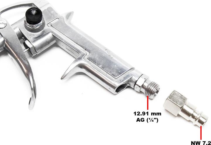 Immagine prodotto Wiltec Pistola per gonfiaggio pneumatici Pistola per sgonfiaggio pneumatici con manometro 0-16 bar