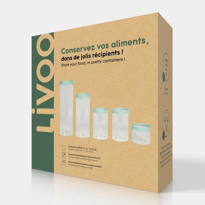 Produktbild Livoo Satz mit 5 Konservierungsgläsern (5.95 l)