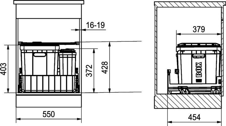 Produktbild Franke Kehricht-Auszugsystem -Sorter Serie 300 R Composta (40 l)