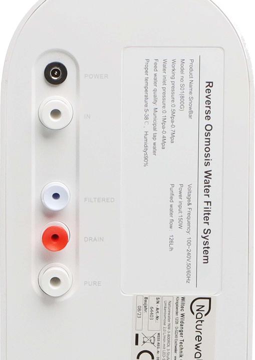 Actual product image Naturewater NW-3-800ROL 3-stage Reverse Osmosis 2.0 l/min with LED Indicator
