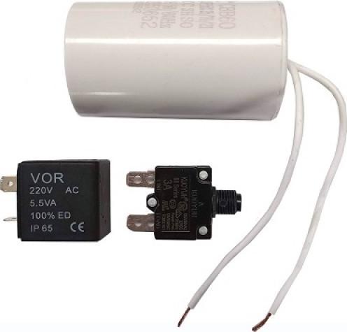 Produktbild Implotex - SET Anlaufkondensator + Überlastsicherung + Magnetspule - Ersatzteile für 480W-Flüsterkom