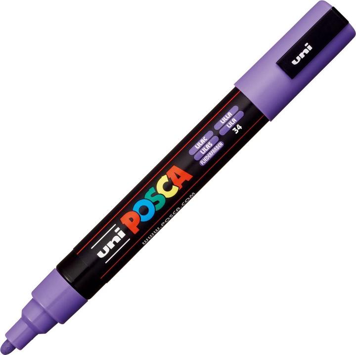 Actual product image Posca Marker PC-5M round tip (Purple, 2.50 mm, 1 x)