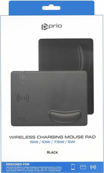 Produktbild prio Fast Wireless Charging Mouse Pad 15W (USB C) black