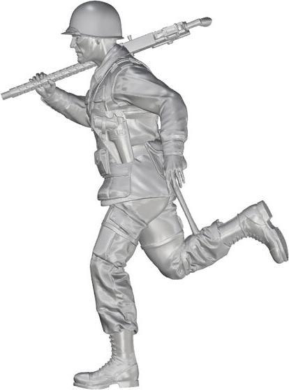 Image du produit CMK US WW2 Soldier (101 Airborne) Running w.M2 Machine Gun over his shoulder