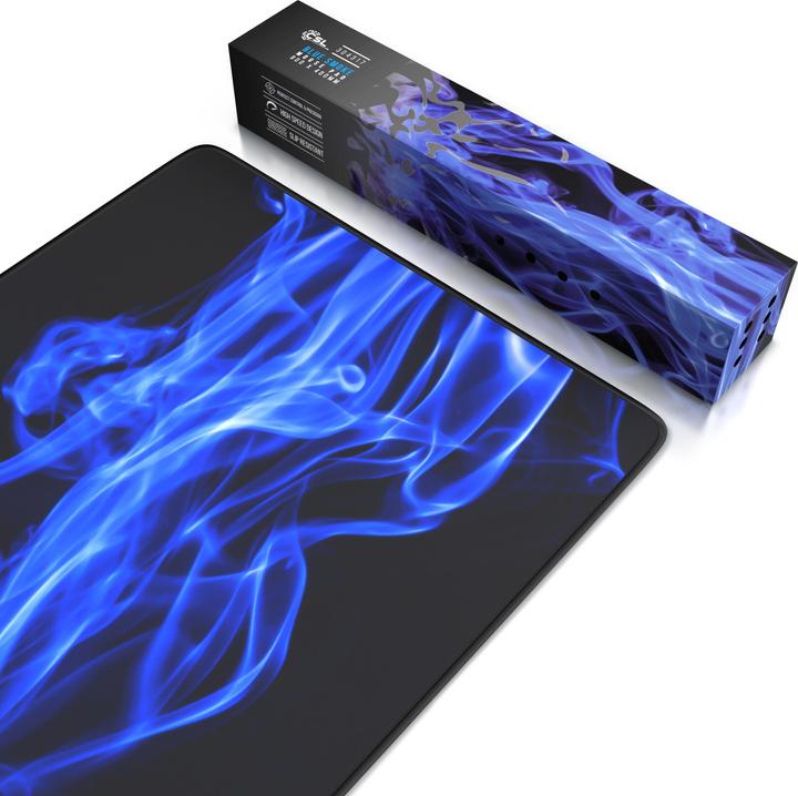 Produktbild CSL Gaming Mauspad, XXL, Mausmatte, 900 x 400 x 3 mm, Tischunterlage, abwaschbar, Blauer Rauch (XXL)