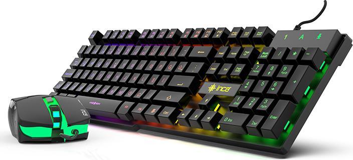 Immagine prodotto Inca Tastiera da gioco IKG-448 con mouse, RGB, layout tedesco al dettaglio (DE, Cablato)