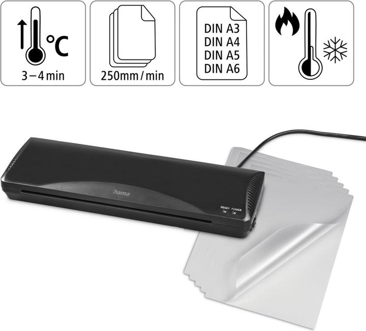 Actual product image Hama Laminator Home & Office DIN A3/250 (80 - 125 µm, A4, A5, A3, A6)