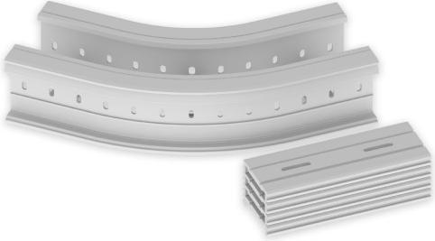 Produktbild Unex 67236-04 Flachbogen 45Â° 135x200 R300 aus U23X RAL7035