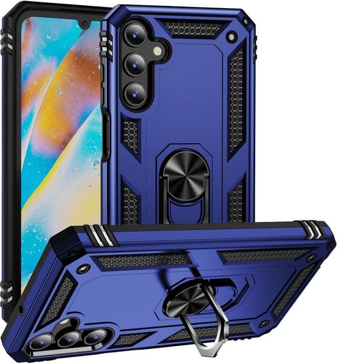 Cover-Discount Galaxy A15 - Armor Case avec kickstand bleu (Samsung Galaxy A15)