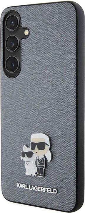 Immagine prodotto Karl Lagerfeld KLHCMPSAKCMPG + S926 valigetta rigida/ grigio Saffiano Karl & Choupette Spilla in metallo (Samsung Galaxy S24+)
