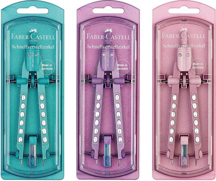 Actual product image Faber-Castell Quick adjustment compass FACTORY SPARKLE