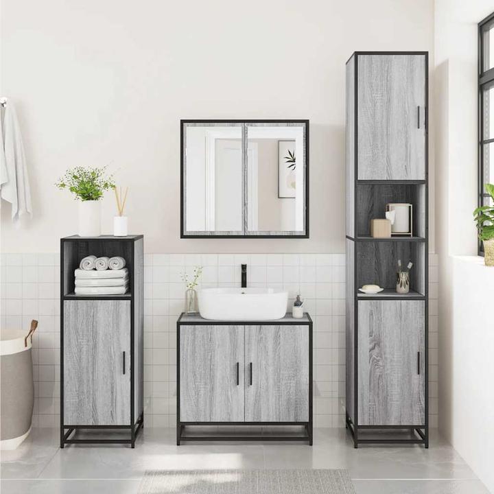 Image du produit VidaXL Armoire de salle de bains Gris Sonoma 35x37,5x100 cm Bois composite
