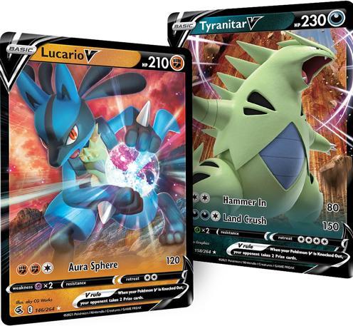 Actual product image Pokémon Lucario V & Tyranitar V Heavy Hitters Premium Collection Box (English, Box Set & Collection)