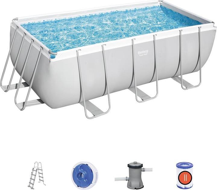 Image du produit Bestway Piscine rectangulaire à cadre électrique (412 x 201 x 122 cm)