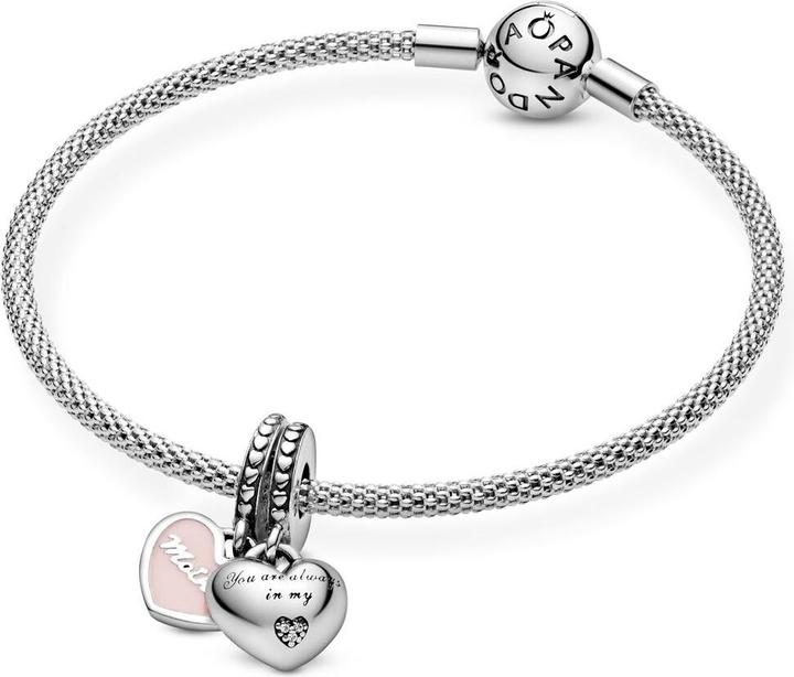 Actual product image Pandora Mother & daughter hearts (Sterling silver 925, Enamel)