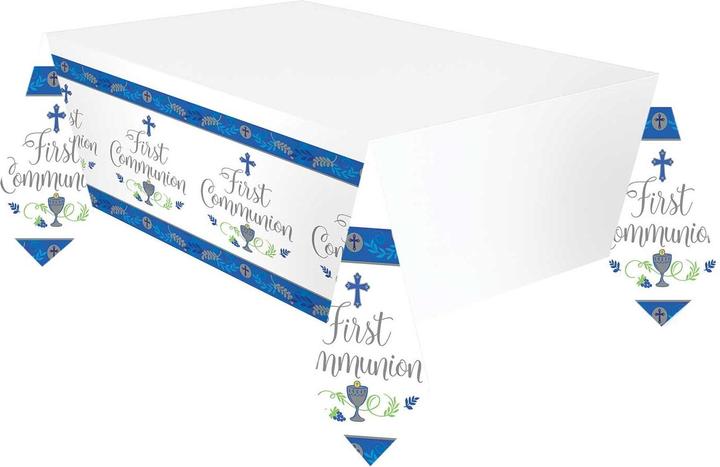 Actual product image Amscan Plastic Printed First Holy Communion Party Table Cover