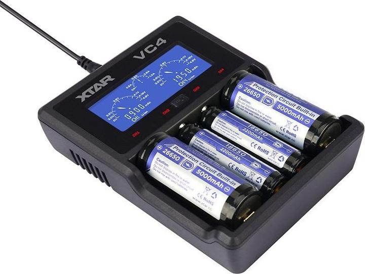 Image du produit Xtar VC4 (1 pcs, C, AAAA, AAA, A, AA, D, Chargeurs sans batterie)