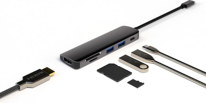 Actual product image 4smarts 6in1 Hub with DeX function (USB-C, 6 Ports)