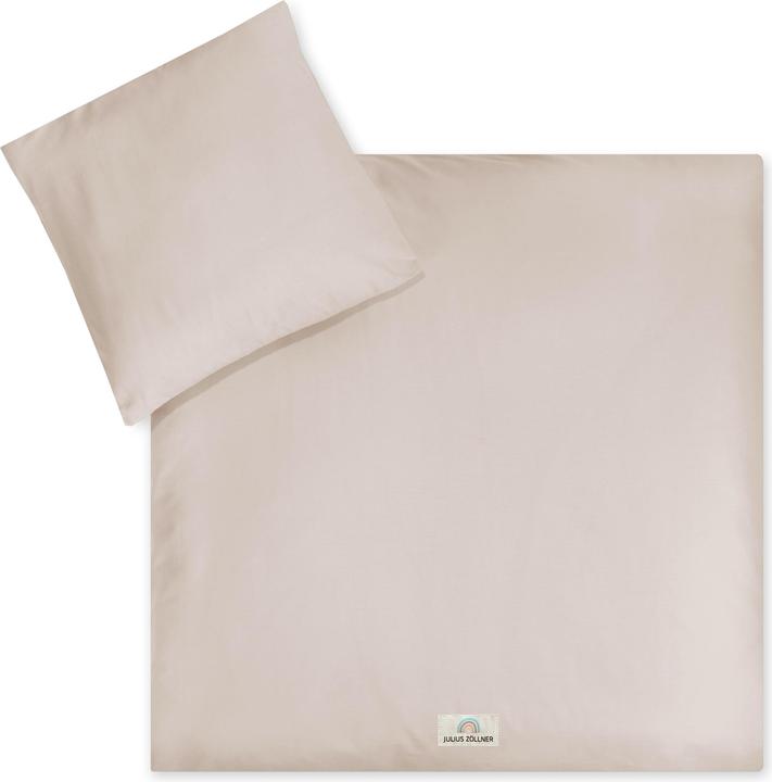 Actual product image Julius Zöllner Bed linen plain taupe, 100/135+40/60