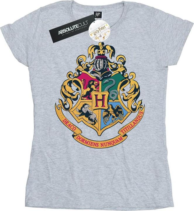 Actual product image Womens/Ladies Hogwarts Crest Gold Ink Cotton T-Shirt (XL)