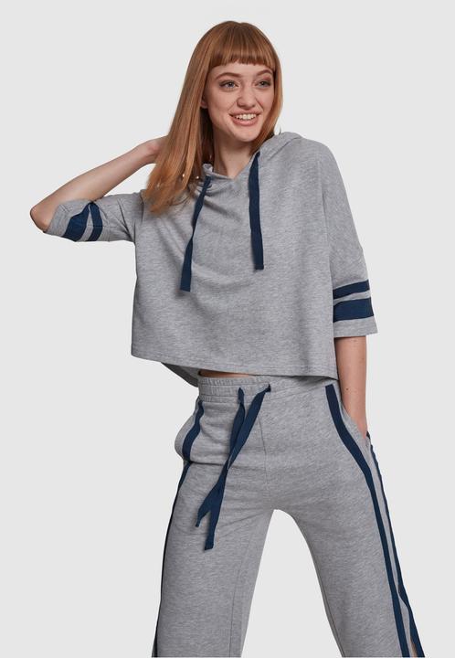 Produktbild Urban Classics Ladies Taped Short Sleeve Hoody (XS)