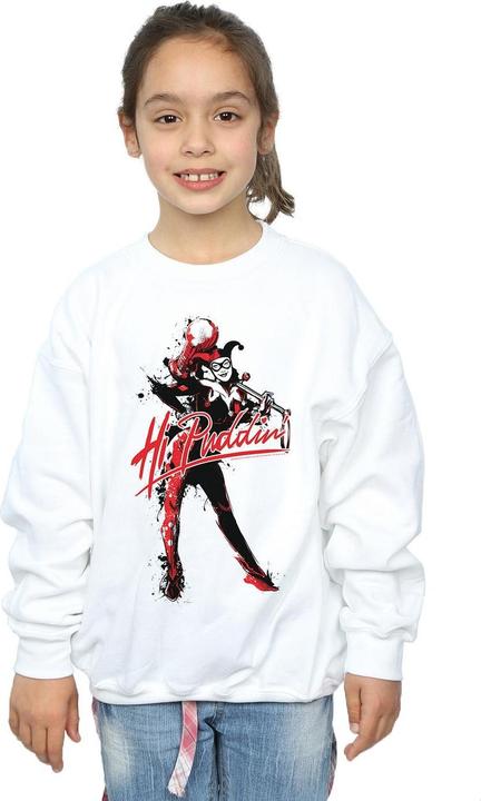 Actual product image Girls Harley Quinn Hi Puddin Sweatshirt (140, 146)