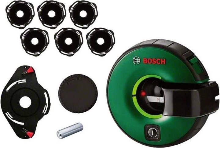 Line laser, Battery, Protective cap, Manual